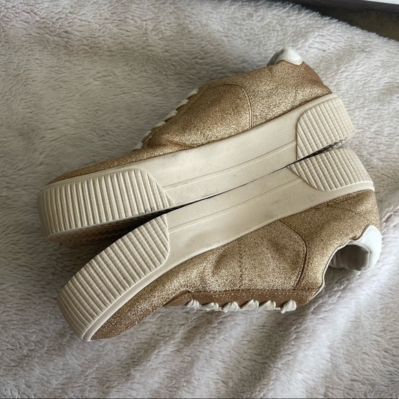 Mix No 6 rose gold glitter platform sneakers - Picture 3 of 8